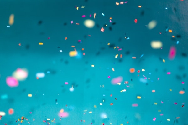 Image of confetti rain